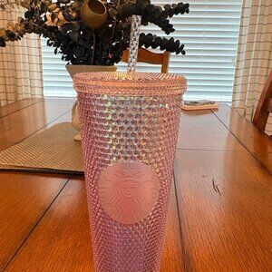 STARBUCKS 2023 Iridescent Studded Unicorn Rainbow Tumbler Cold Cup Venti
